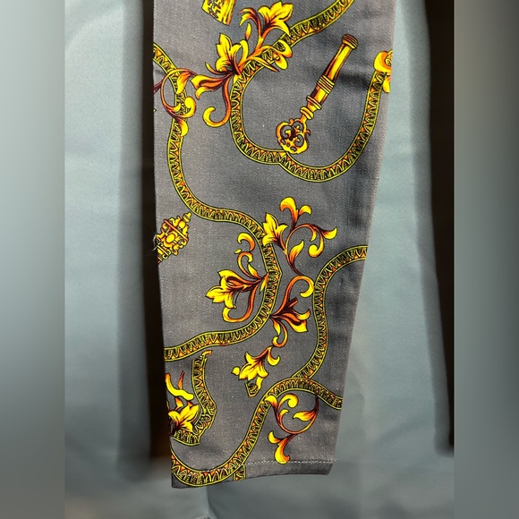 NWT L’Agence 25 Margot High Rise Ankle Skinny Jeans Key Chain Print Gray Grey - Picture 5 of 8